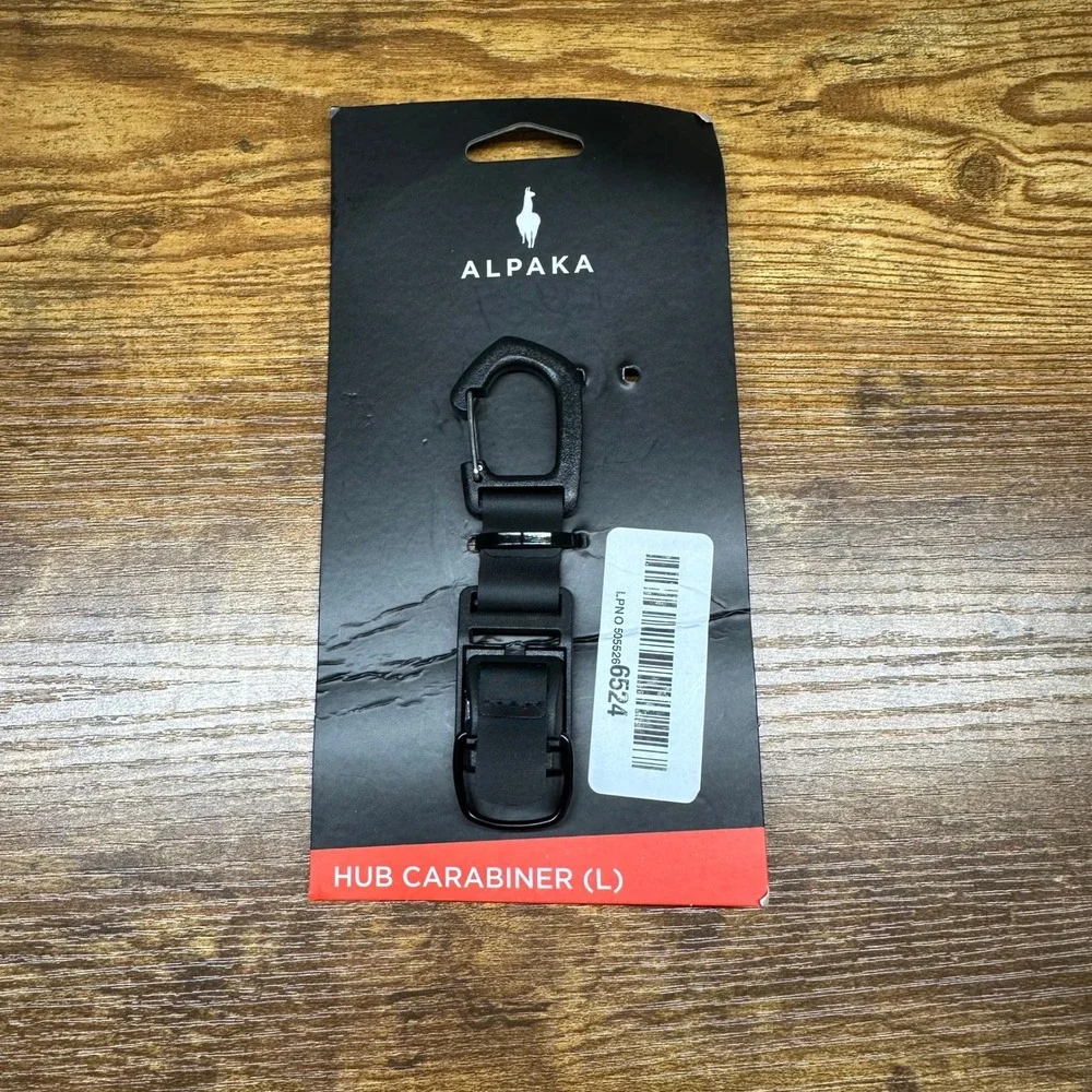 Alpaka HUB Carabiner L Black Magnetic Quick Release Fidlock EDC Keychain Clip
